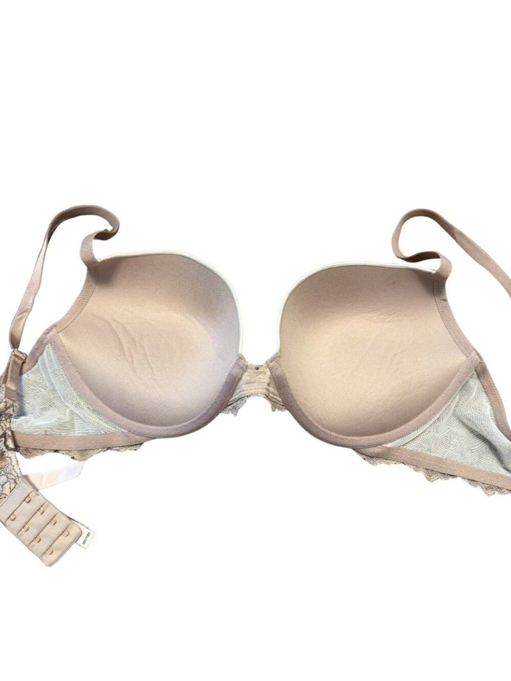 Victoria's Secret Dream Angels Push-Up Bra 38C Nude Pink Lace Floral Print - Picture 4 of 7
